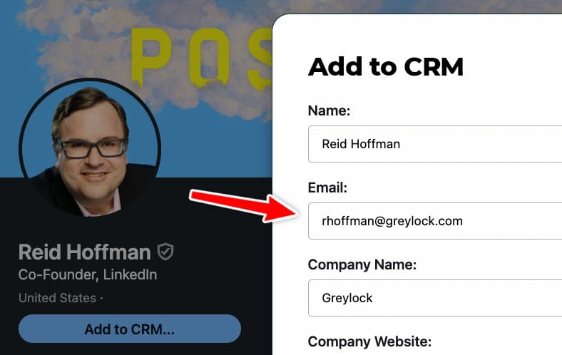 Get verified emails from LinkedIn profiles